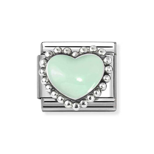 Nomination Green Raised Heart Charm