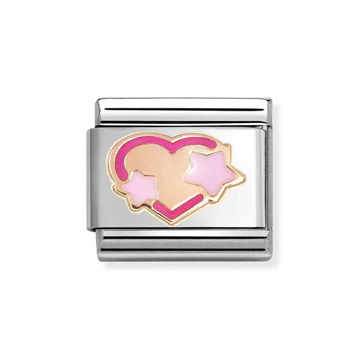 Nomination Rose Gold Pink Fuchsia Star Heart Charm