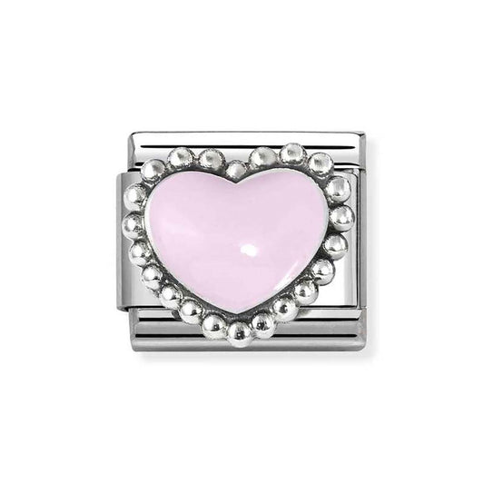 Nomination Pink Raised Heart Charm