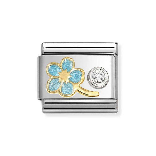 Nomination Blue Myosotis Crystal Charm