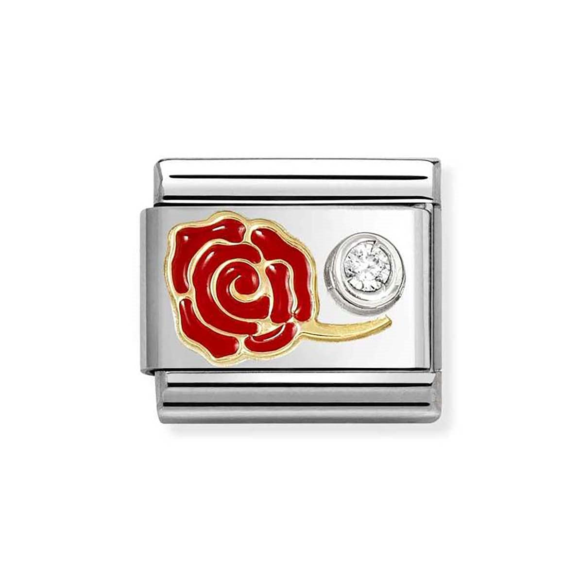 Nomination Red Rose Crystal Charm