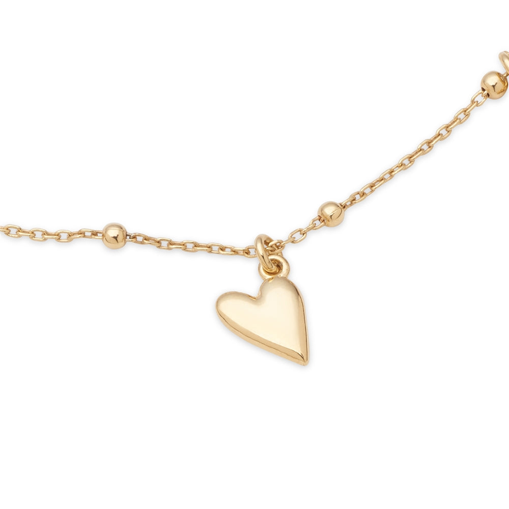 Argento Gold Heart Charm Bracelet