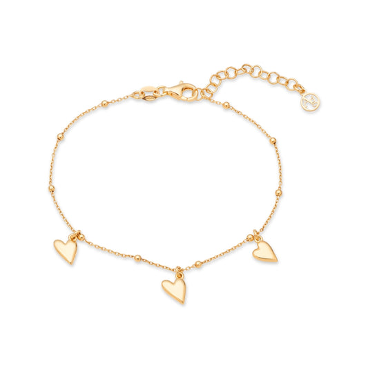 Argento Gold Heart Charm Bracelet