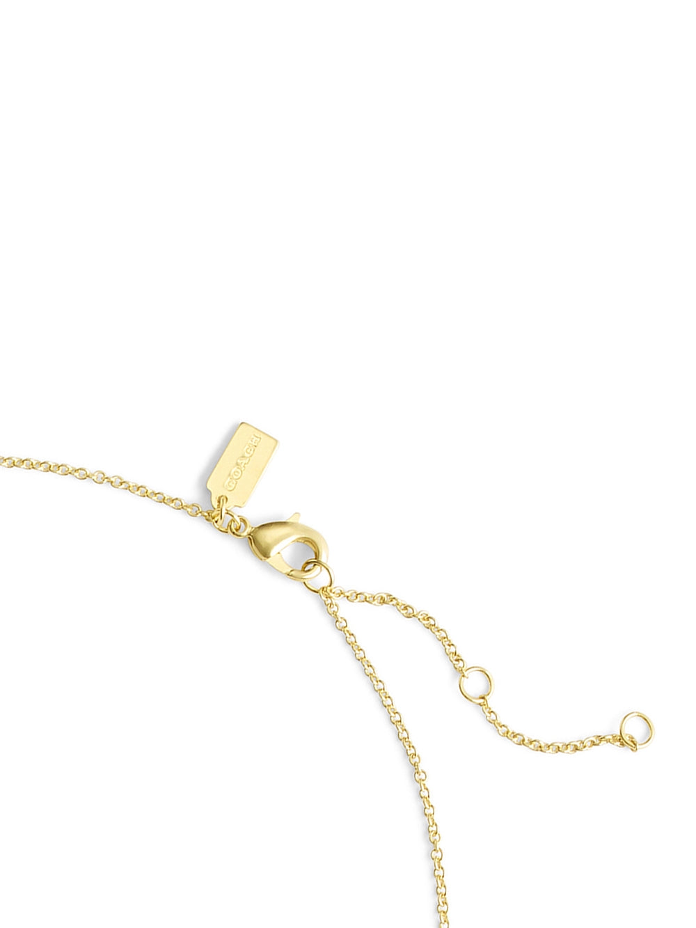 Coach Gold Box C Crystal Starter Necklace and Stud Set