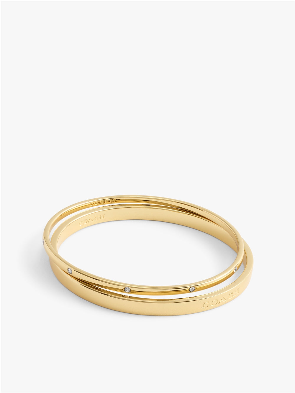 Coach Gold Boxed Bangles Set of Two