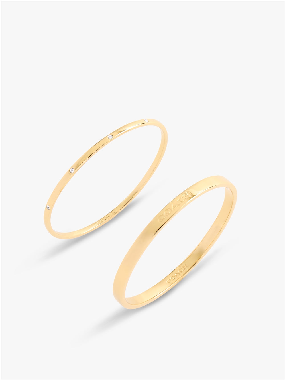 Coach Gold Boxed Bangles Set of Two