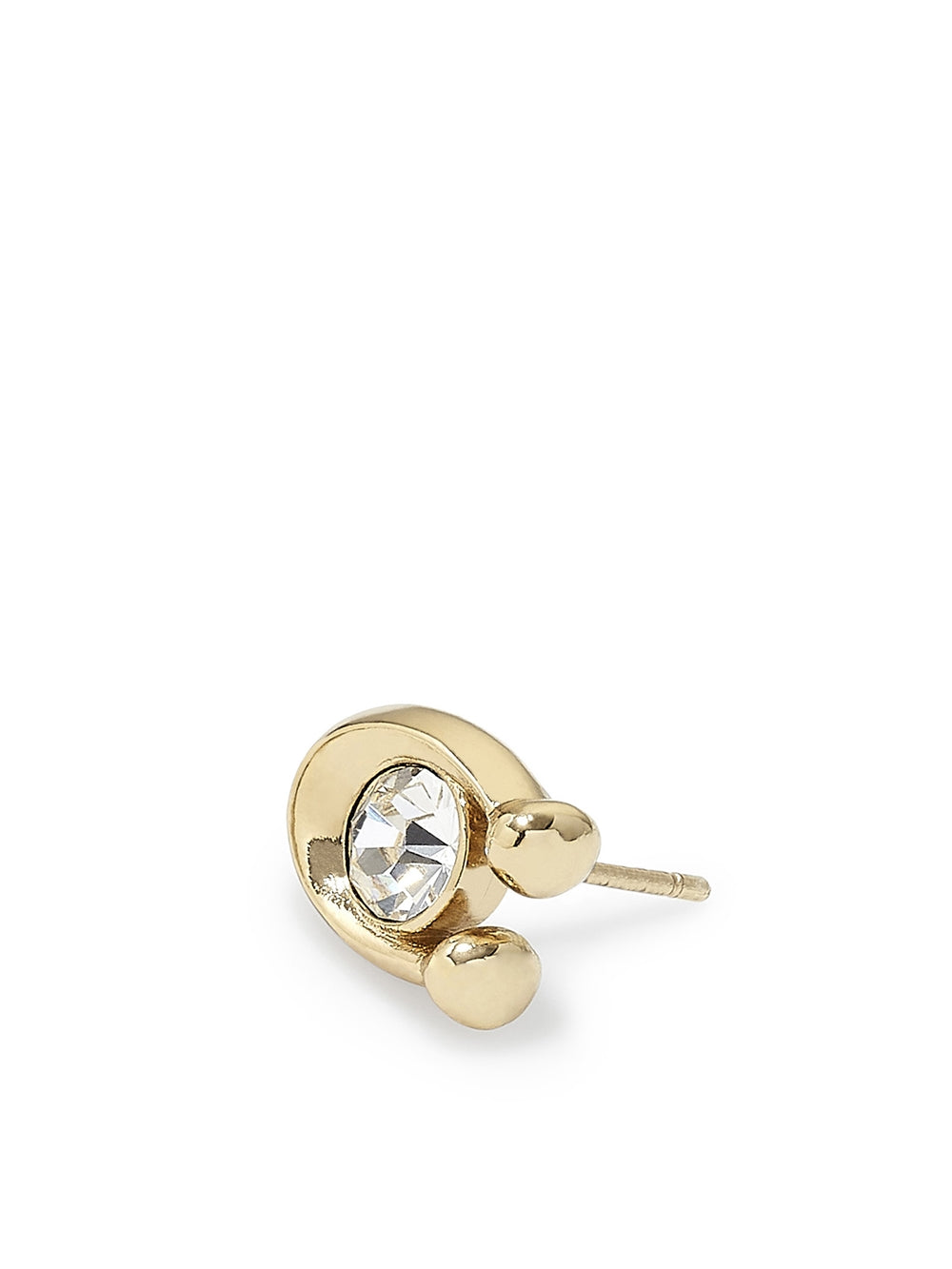 Coach Gold C Crystal Starter Stud Earrings