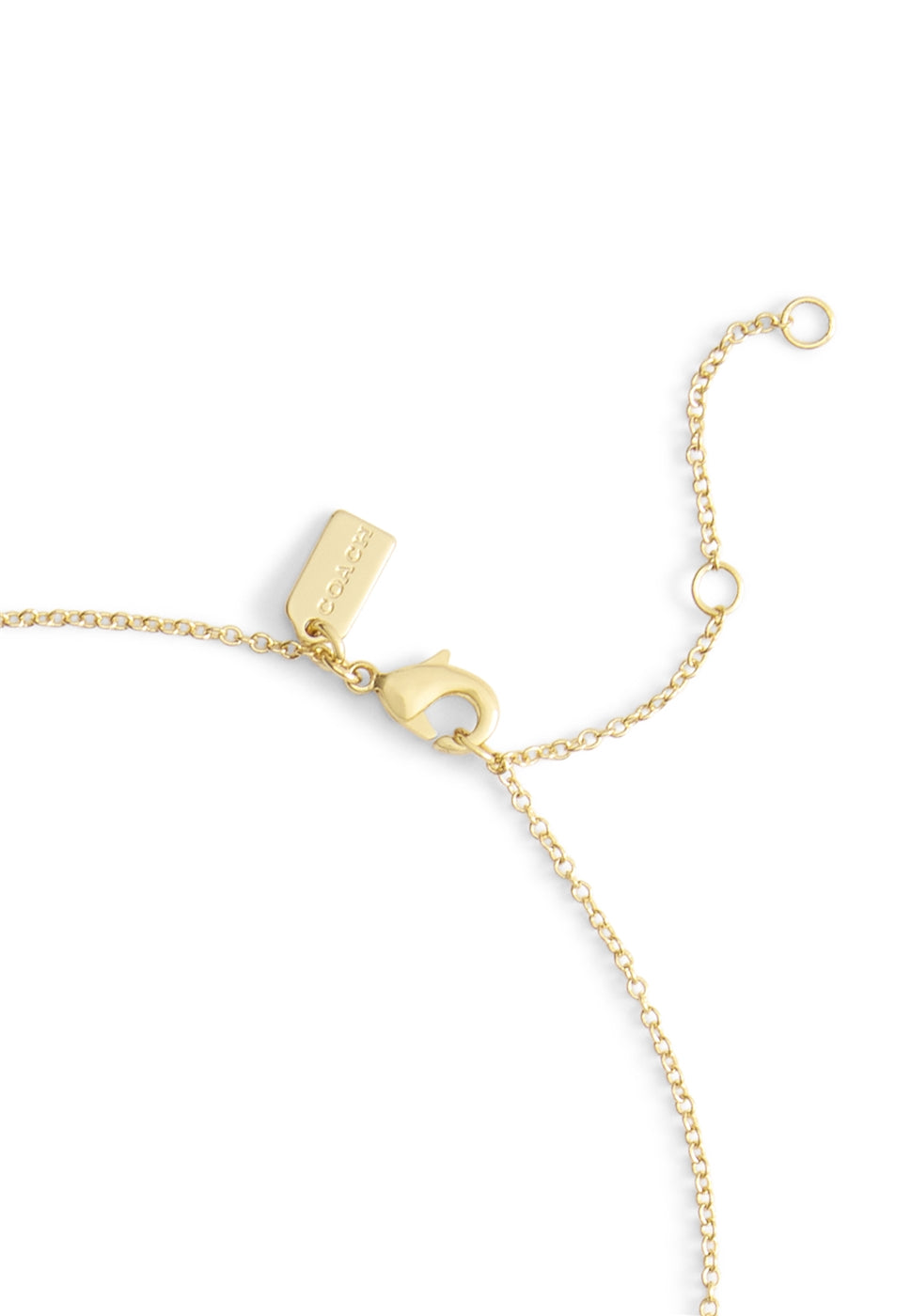 Coach Gold C In Heart Necklace