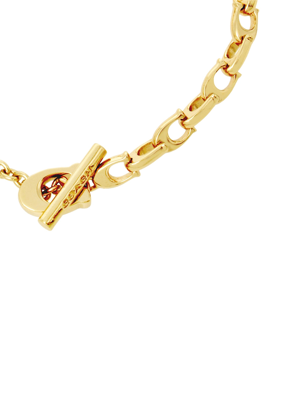 Coach Gold C Link Chain Flex Bracelet