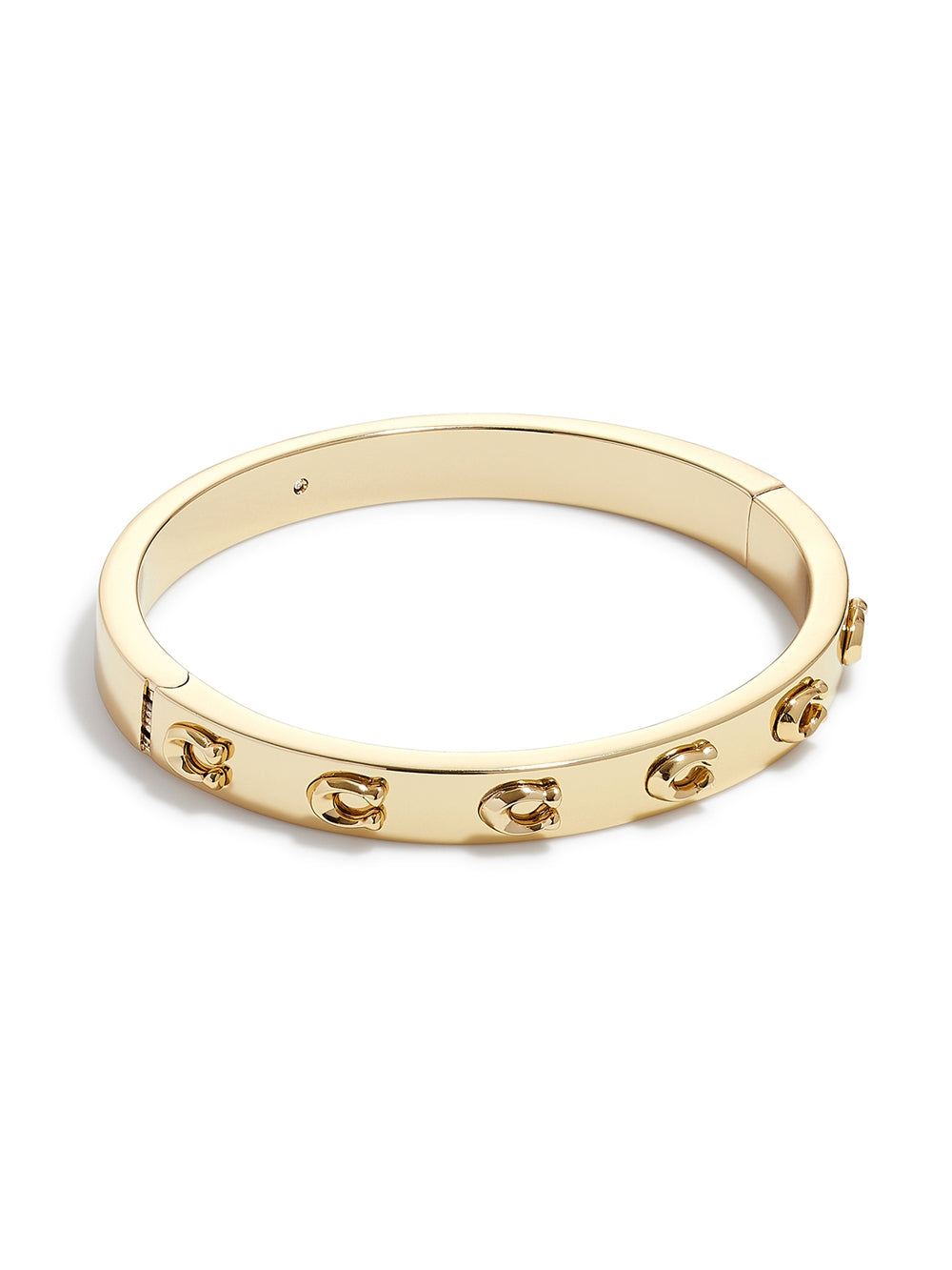 Coach Gold C Logo Hinged Bangle