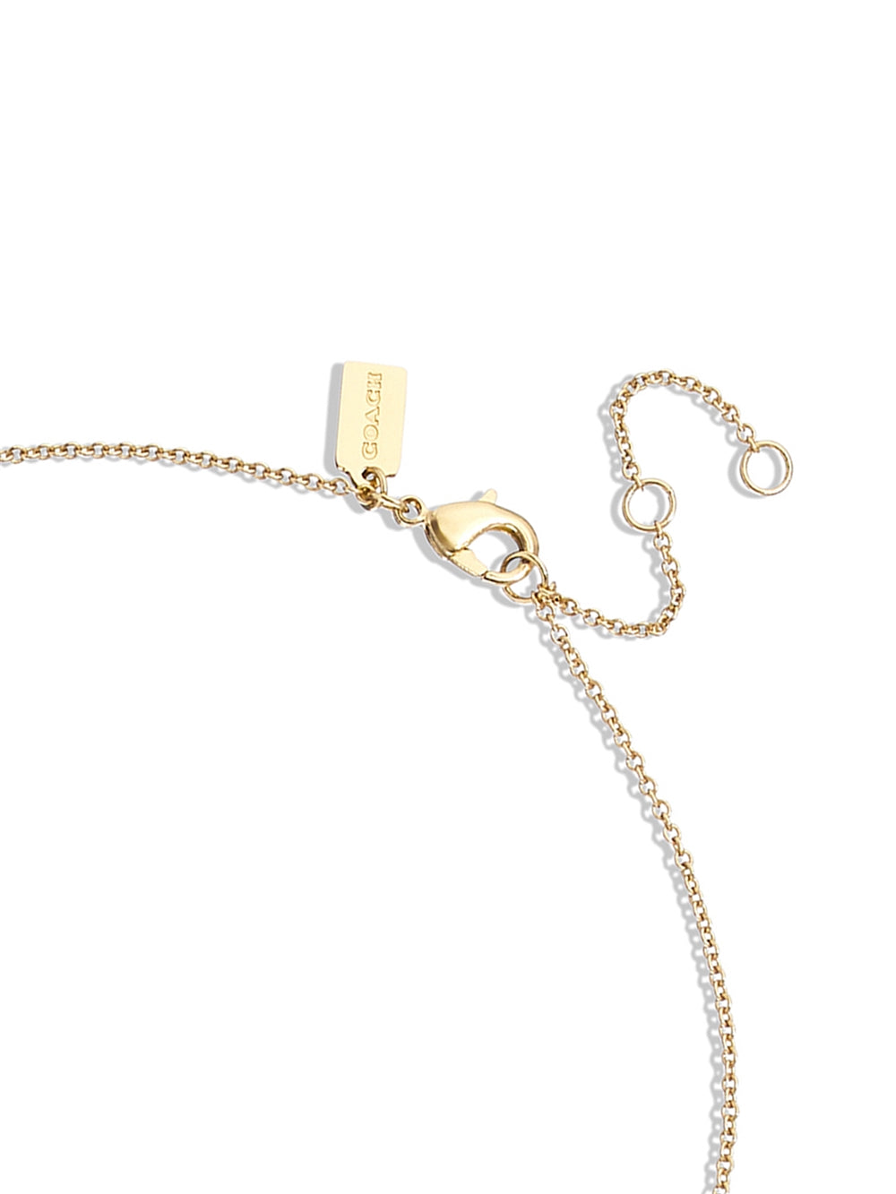Coach Gold C Pearl Disc Necklace