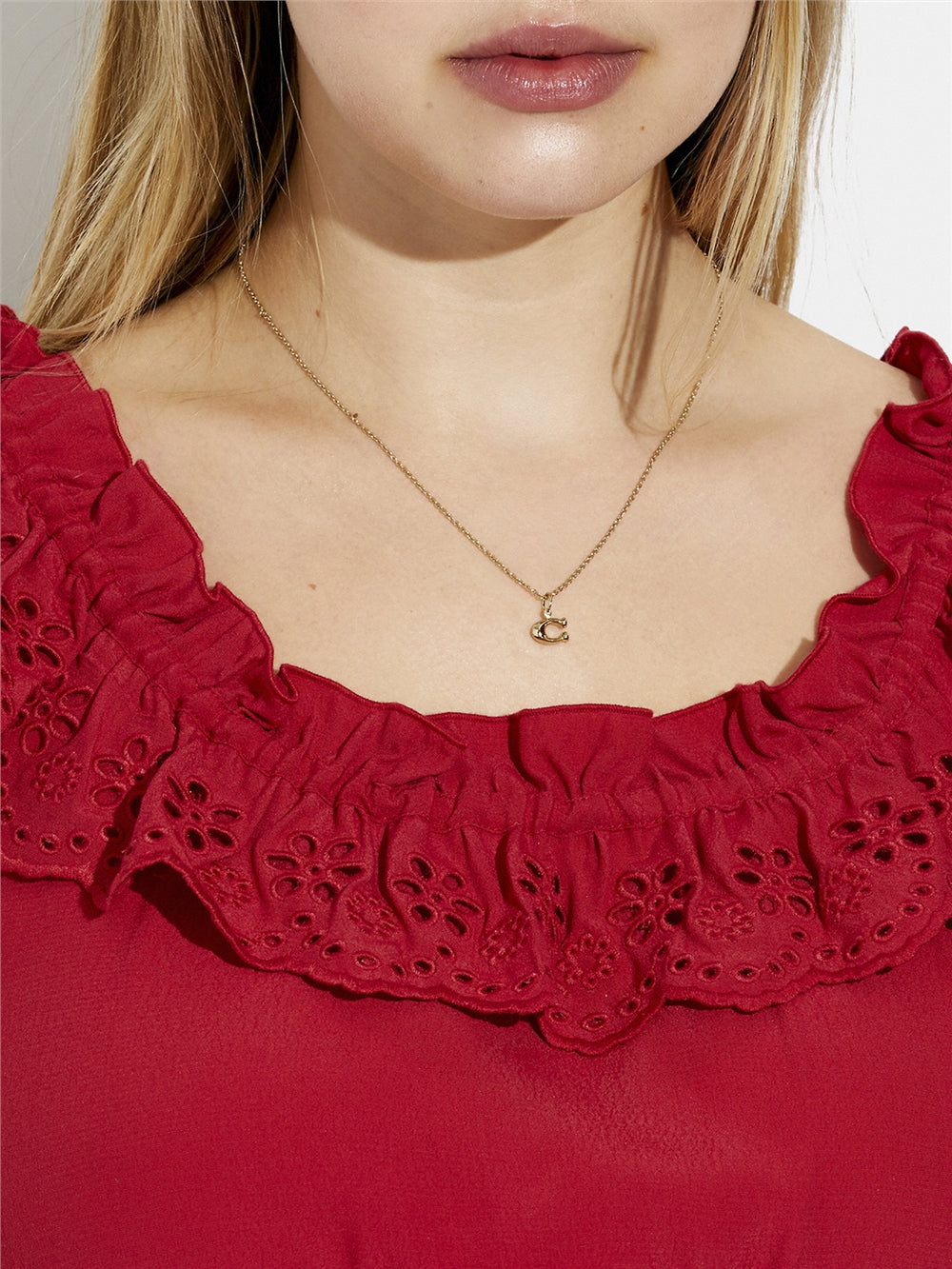 Coach Gold C Starter Necklace