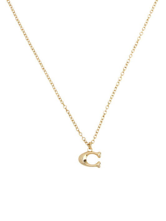 Coach Gold C Starter Necklace