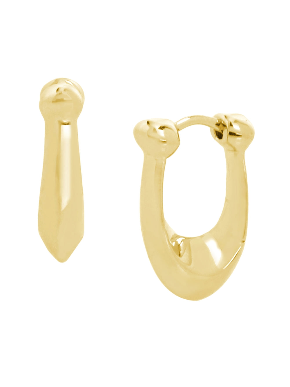 Coach Gold Chunky C Huggie Earrings