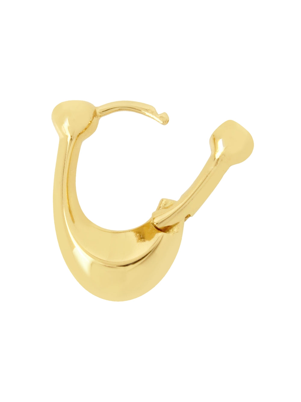 Coach Gold Chunky C Huggie Earrings