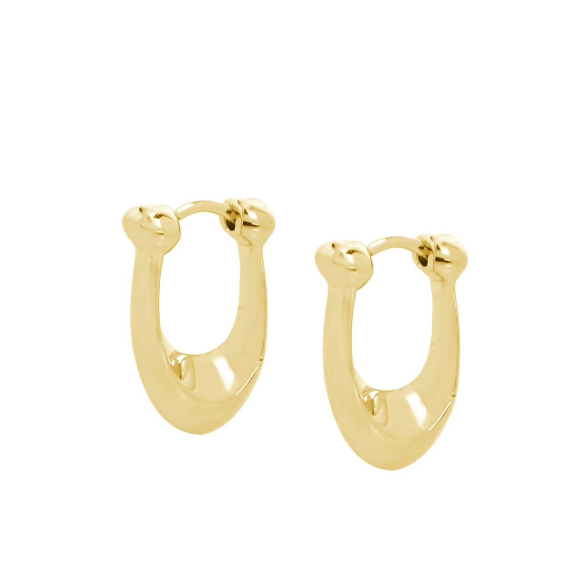 Coach Gold Chunky C Huggie Earrings