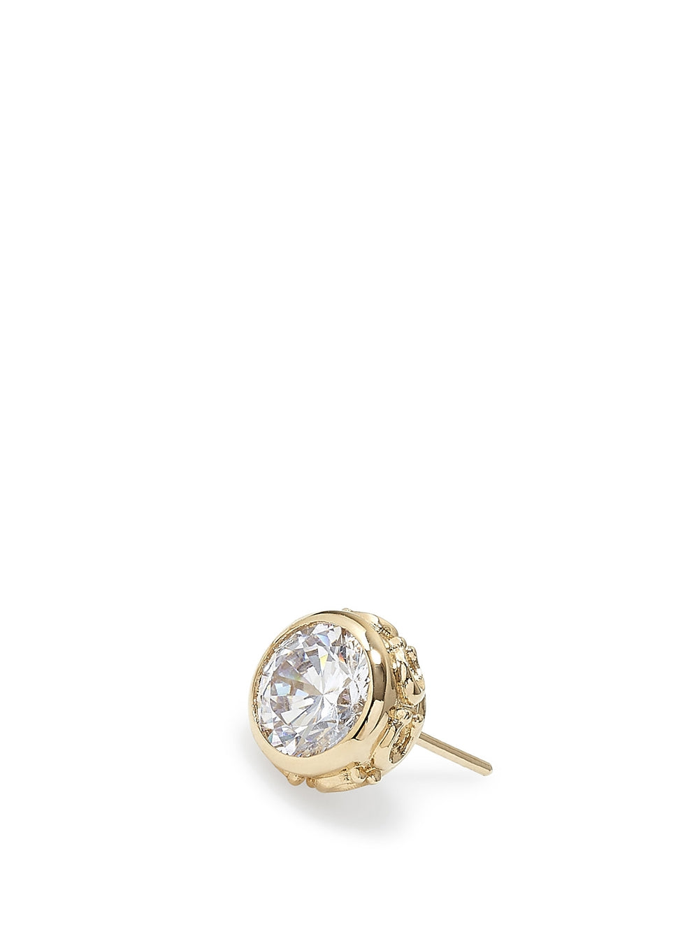 Coach Gold C Bezel Crystal Stud Earrings