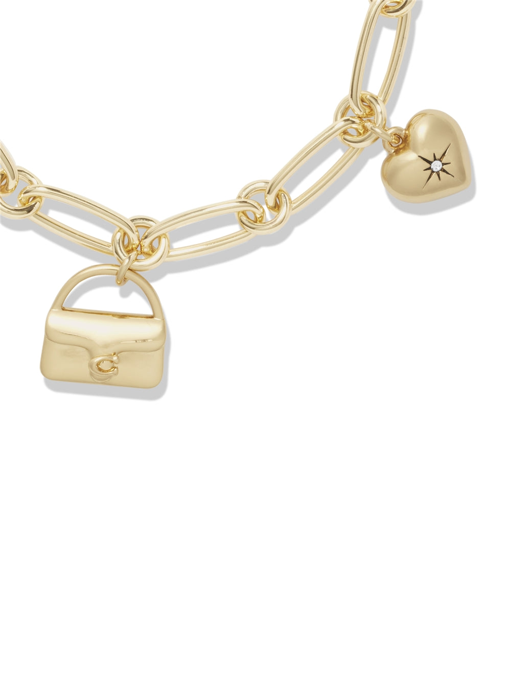 Coach Gold Handbag Charm Bracelet