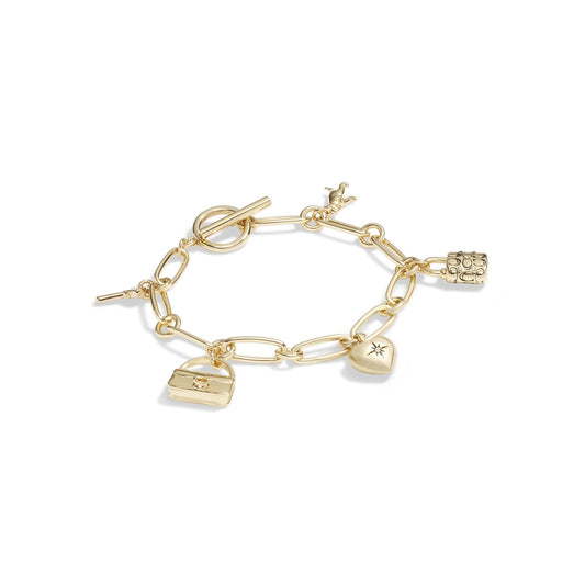 Coach Gold Handbag Charm Bracelet