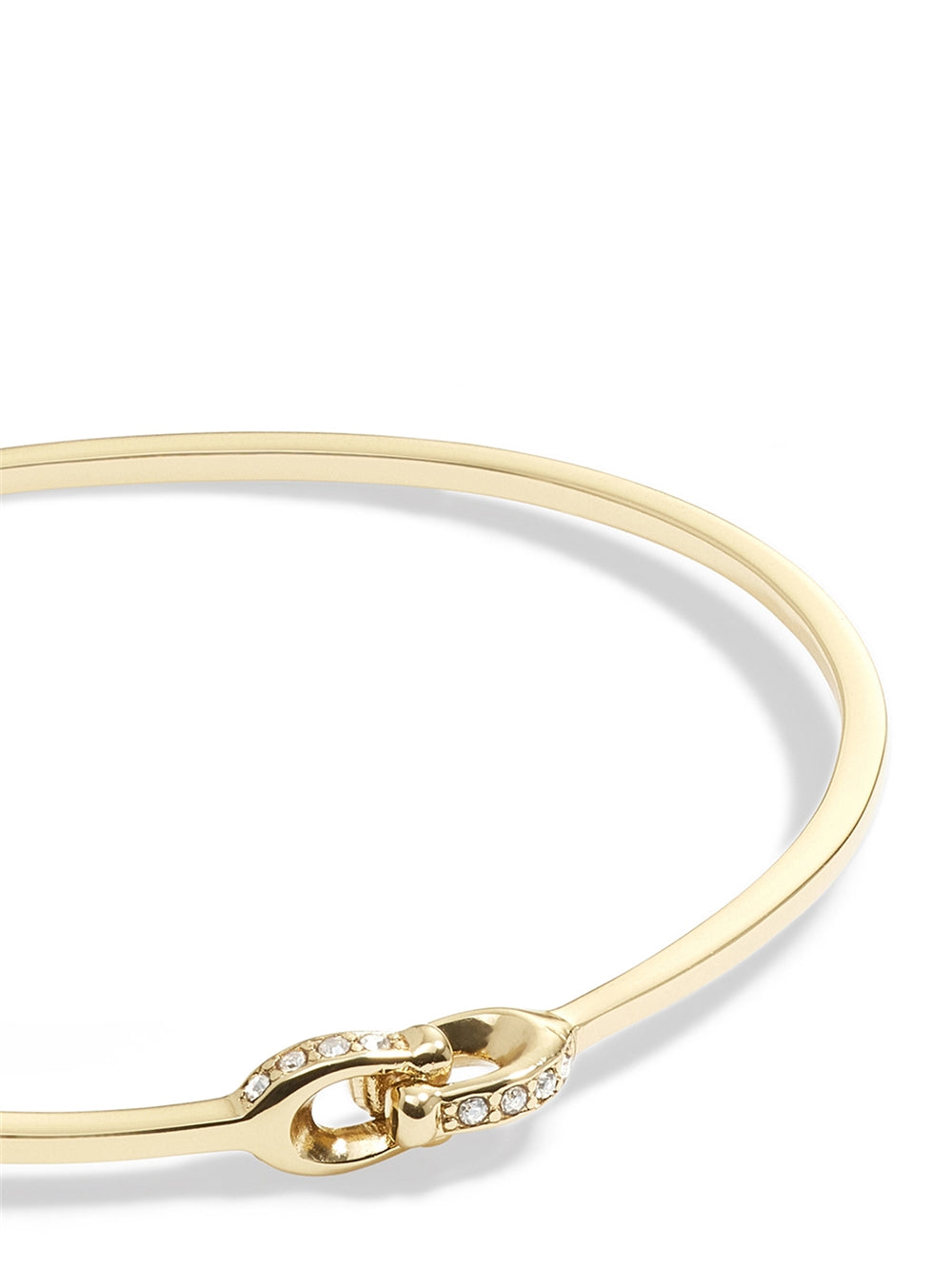 Coach Gold Interlinked Pavé C Bangle