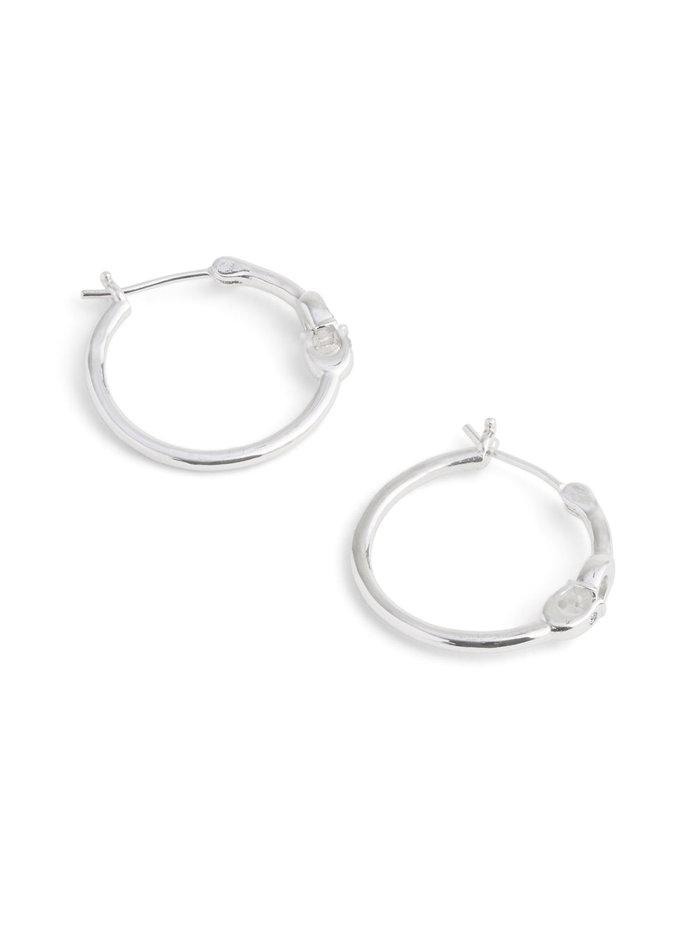 Coach Silver Interlinked C Hoop Earrings