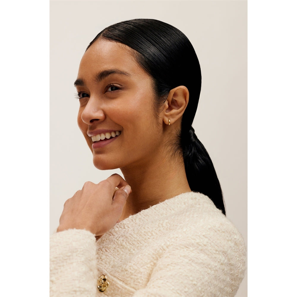 Ted Baker Gold Crisete Logo Hoops 10mm