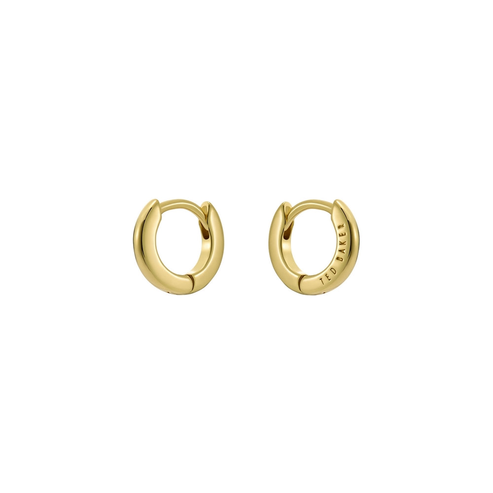 Ted Baker Gold Crisete Logo Hoops 10mm