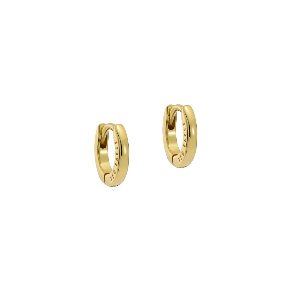 Ted Baker Gold Crisete Logo Hoops 10mm