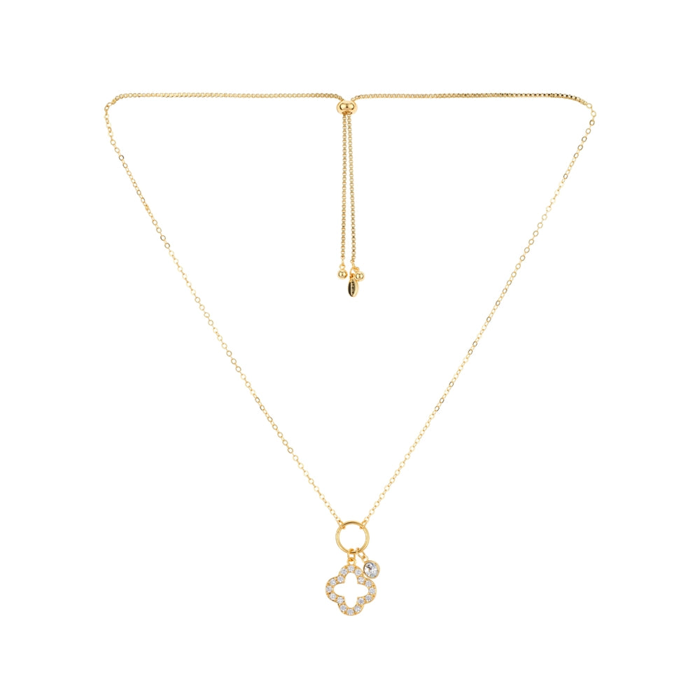Karma Gold Clover Slide Necklace