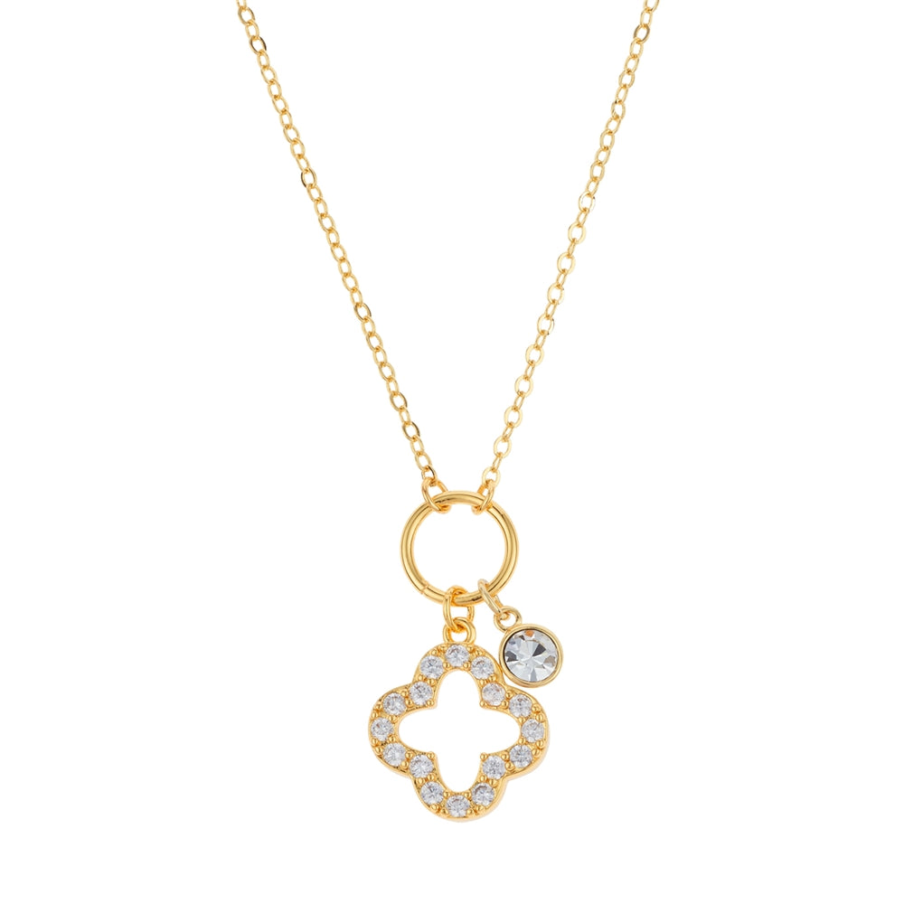 Karma Gold Clover Slide Necklace