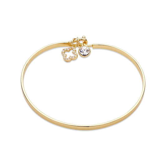 Karma Gold Clover T-Bangle