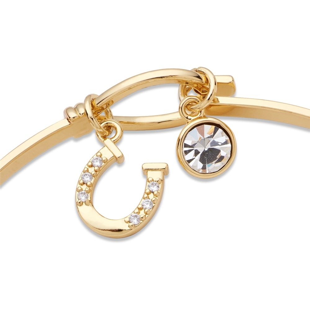 Karma Gold Horseshoe T-Bangle