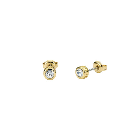 Ted Baker Gold Sinee White Crystal Stud Earrings