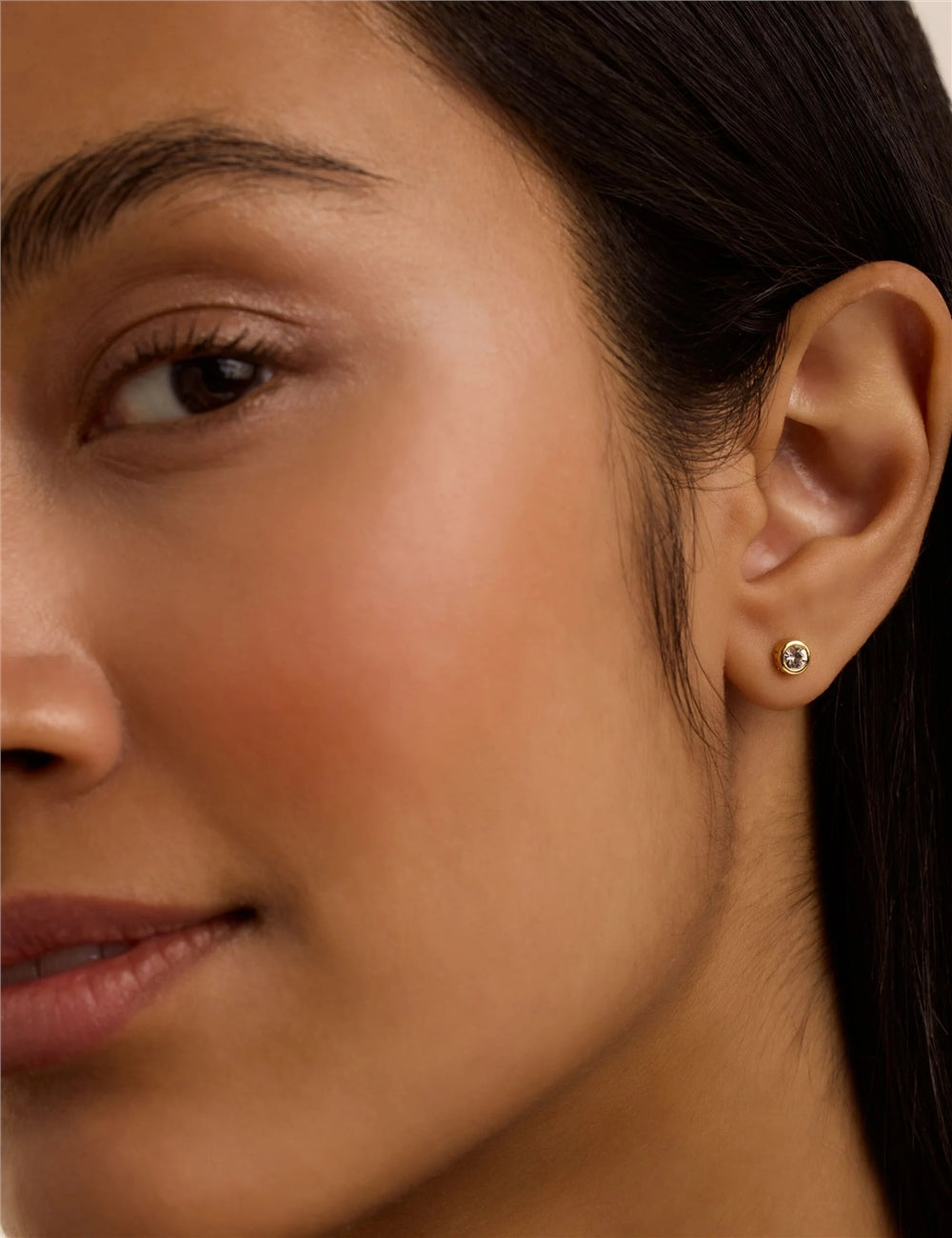 Ted Baker Silver Sinee White Crystal Stud Earrings