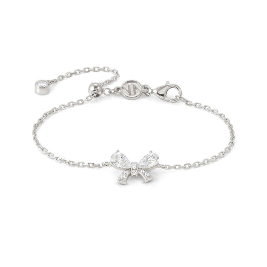 Nomination Silver White Crystal Bow Bracelet