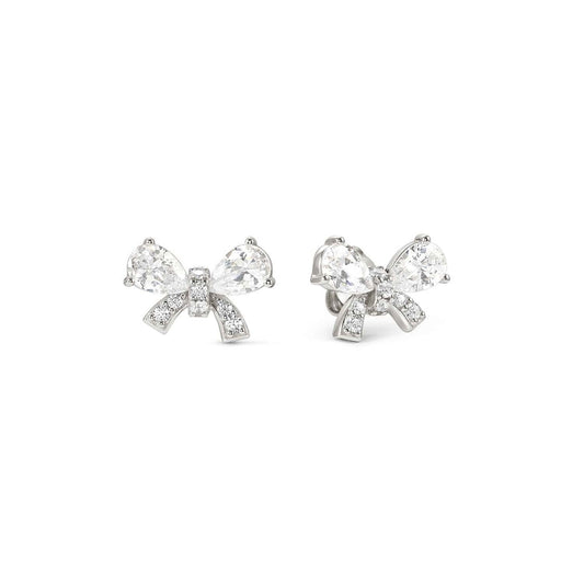 Nomination Silver White Crystal Bow Earrings