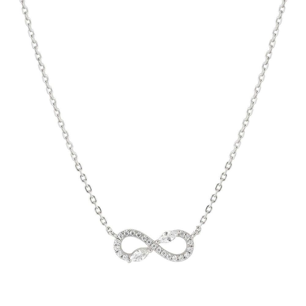 Nomination Silver White Crystal Infinity Necklace