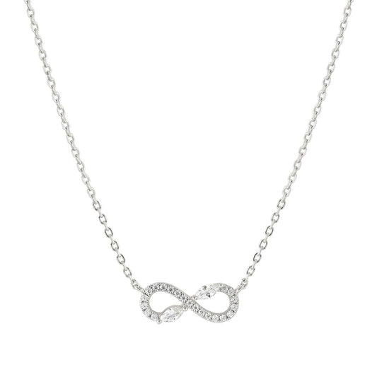 Nomination Silver White Crystal Infinity Necklace