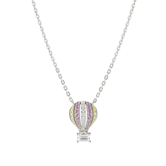 Nomination Silver Hot Air Balloon Crystal Necklace