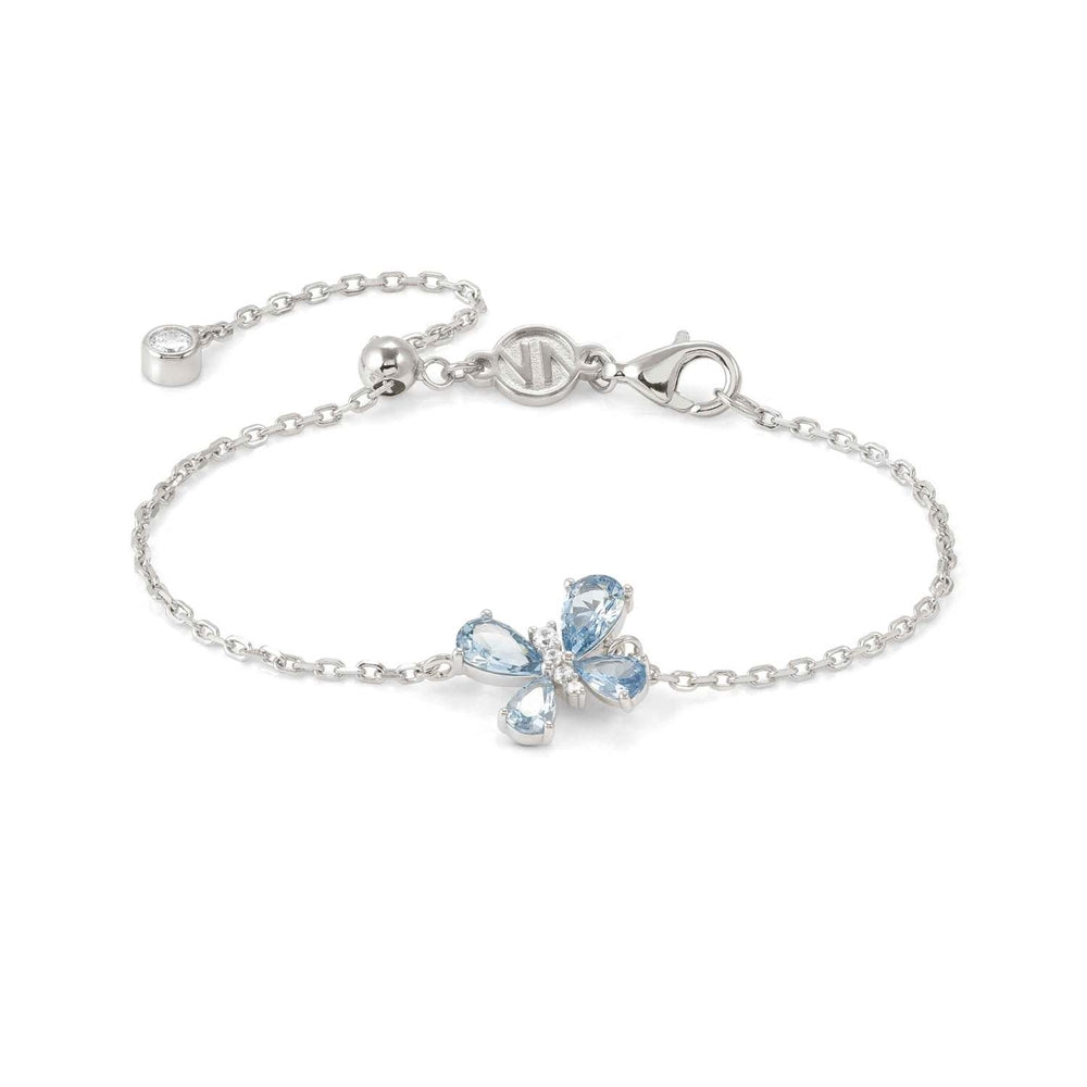 Nomination Silver Butterfly Blue Crystal Bracelet