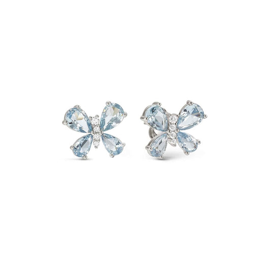 Nomination Silver Butterfly Blue Crystal Earrings