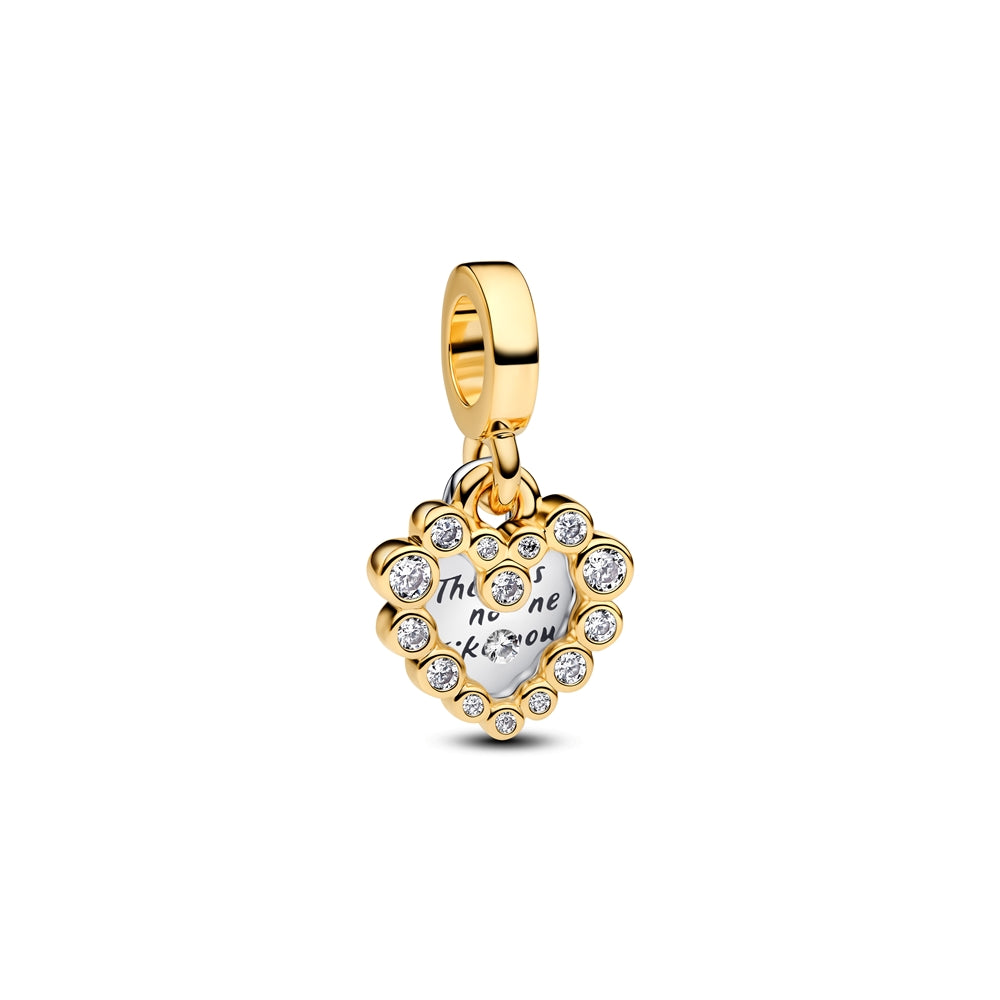 Pandora Gold Heart 'There Is No One Like You' Dangle Charm