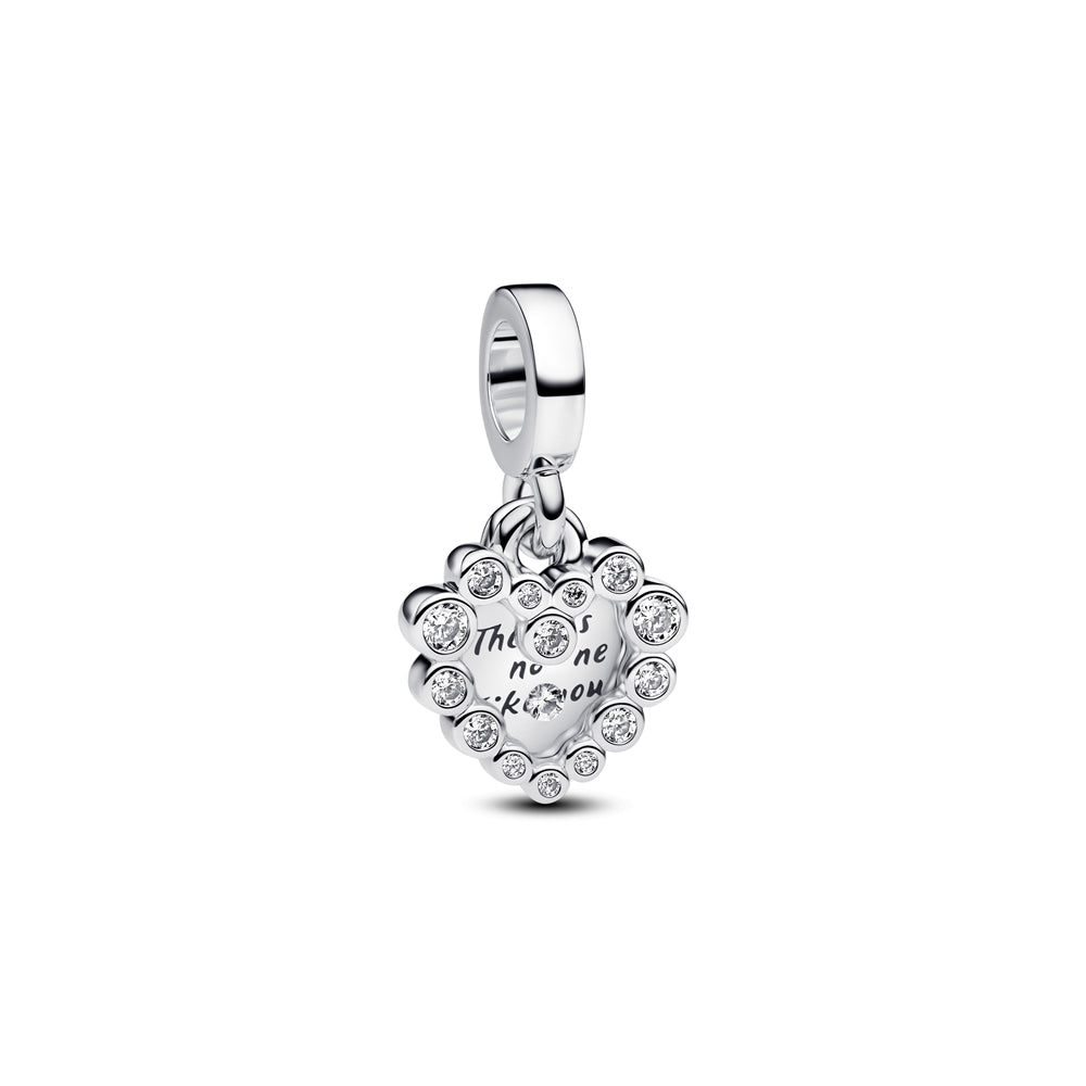 Pandora Silver Heart 'There Is No One Like You' Dangle Charm
