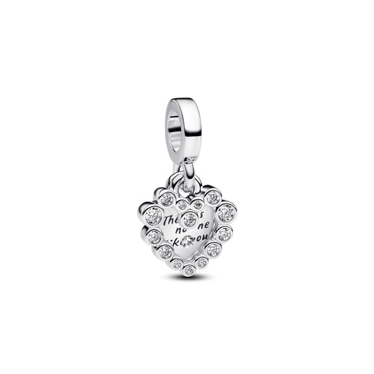 Pandora Silver Heart 'There Is No One Like You' Dangle Charm