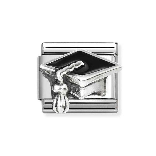 Nomination Black Graduation Cap Charm