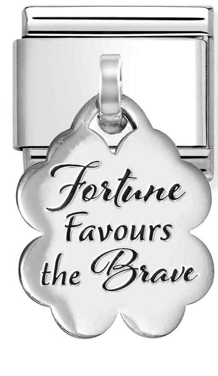 Nomination 'Fortune Favours The Brave' Clover Charm