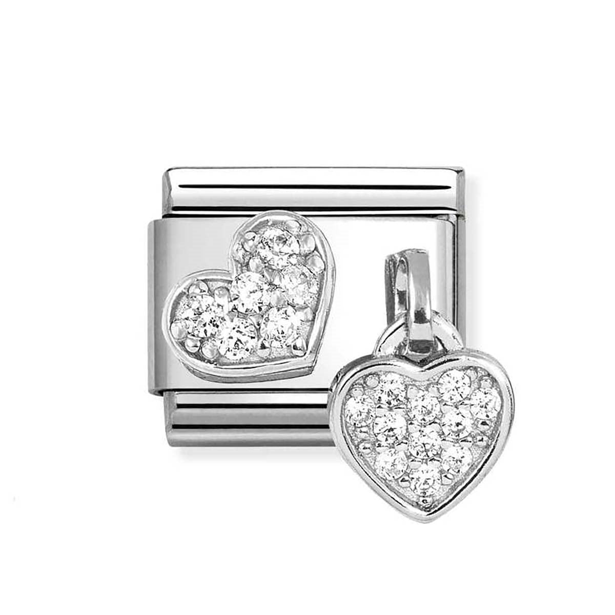 Nomination Heart and Heart Charm