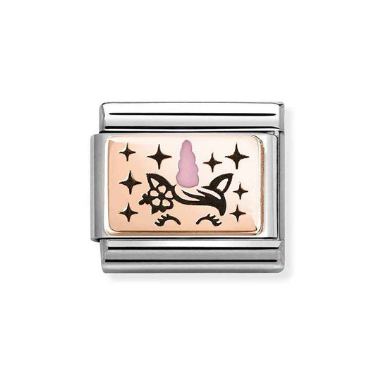 Nomination Rose Gold Pink Unicorn Charm