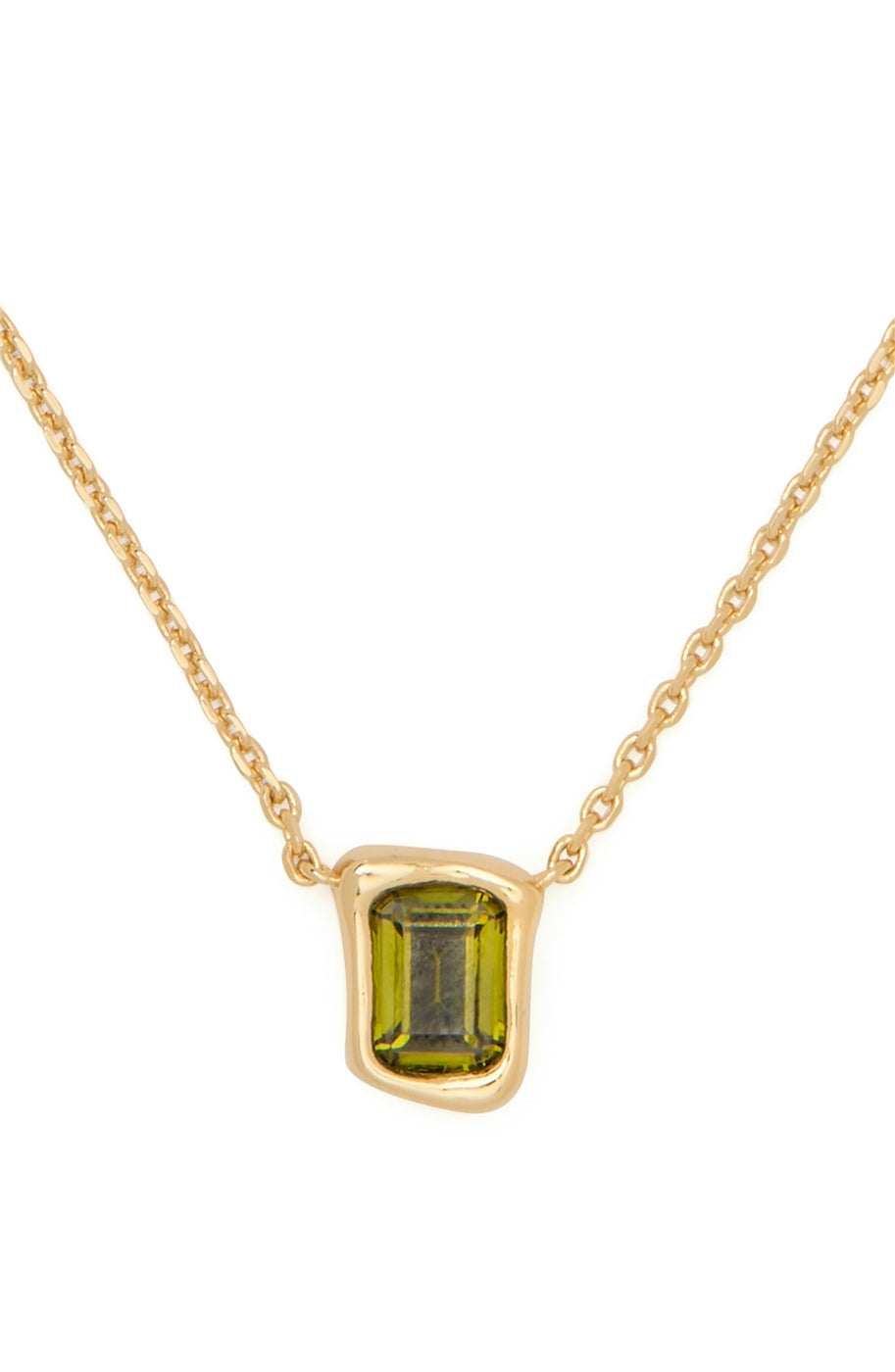 Kate Spade New York Gold Molten Glass Green Necklace