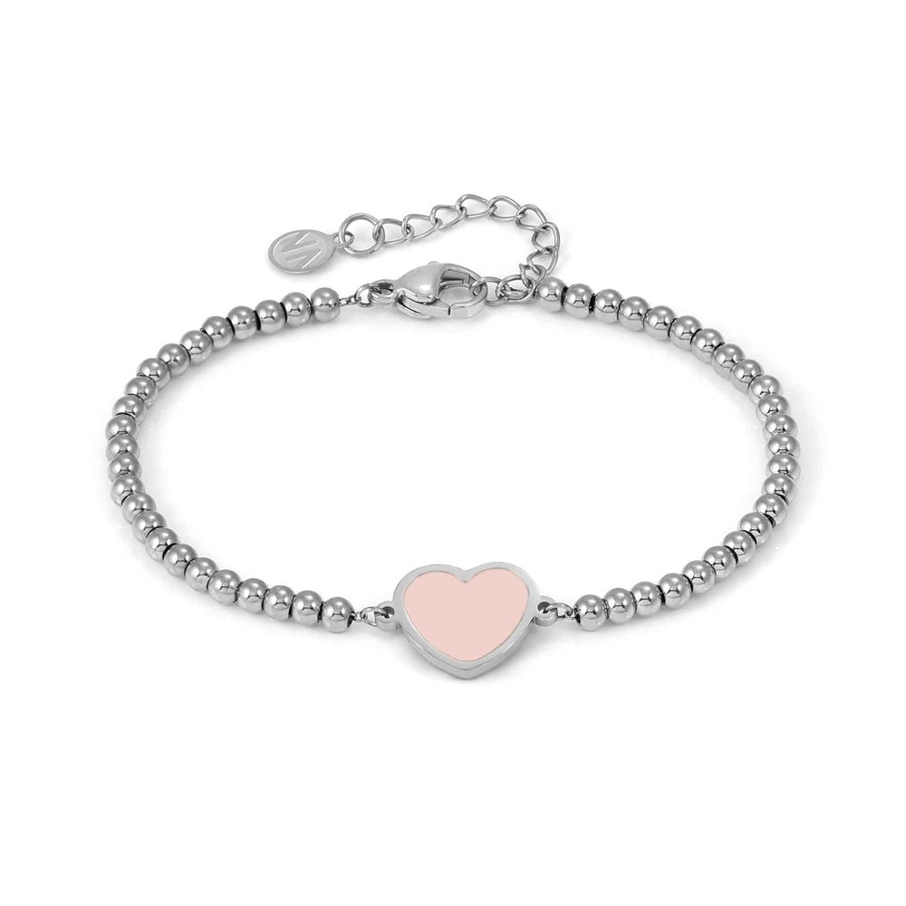 Nomination Emosfere Pink Heart Beaded Stainless Steel Bracelet